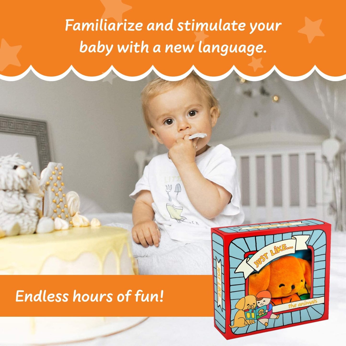 Stimulating Baby Crinkle Books for 0-6 Months and 6-12 Months Infants - Toys Gift for 1 Year Old - Soft Cloth Animals Baby Books for Gifting