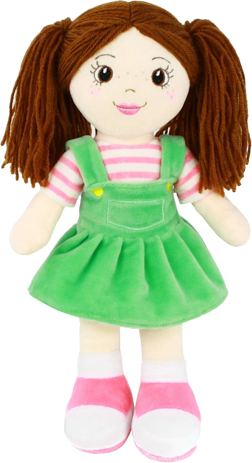 14” Soft Baby Doll - Plush Rag Dolls for 2 Year Old Girls & Boys, Toddler & Infants - Washable & Sensory Fabric Body - 3Pc Set